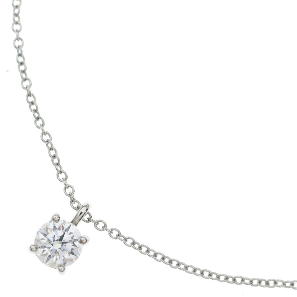 TIFFANY & Co.(ティファニー) ソリティア ダイヤネックレス ペンダント チェーン プラチナ Pt950 0.39ct レディース