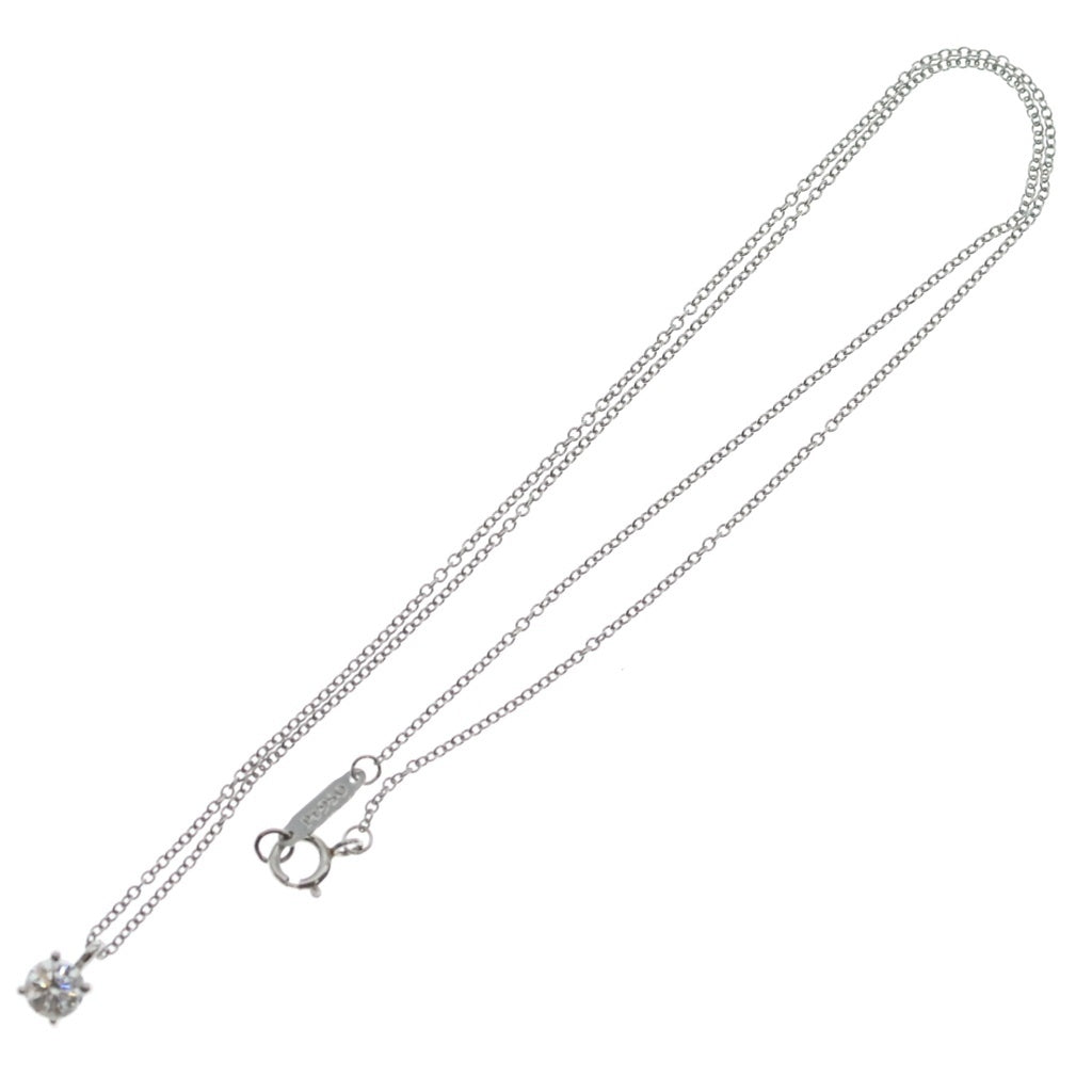TIFFANY & Co.(ティファニー) ソリティア ダイヤネックレス ペンダント チェーン プラチナ Pt950 0.39ct レディース