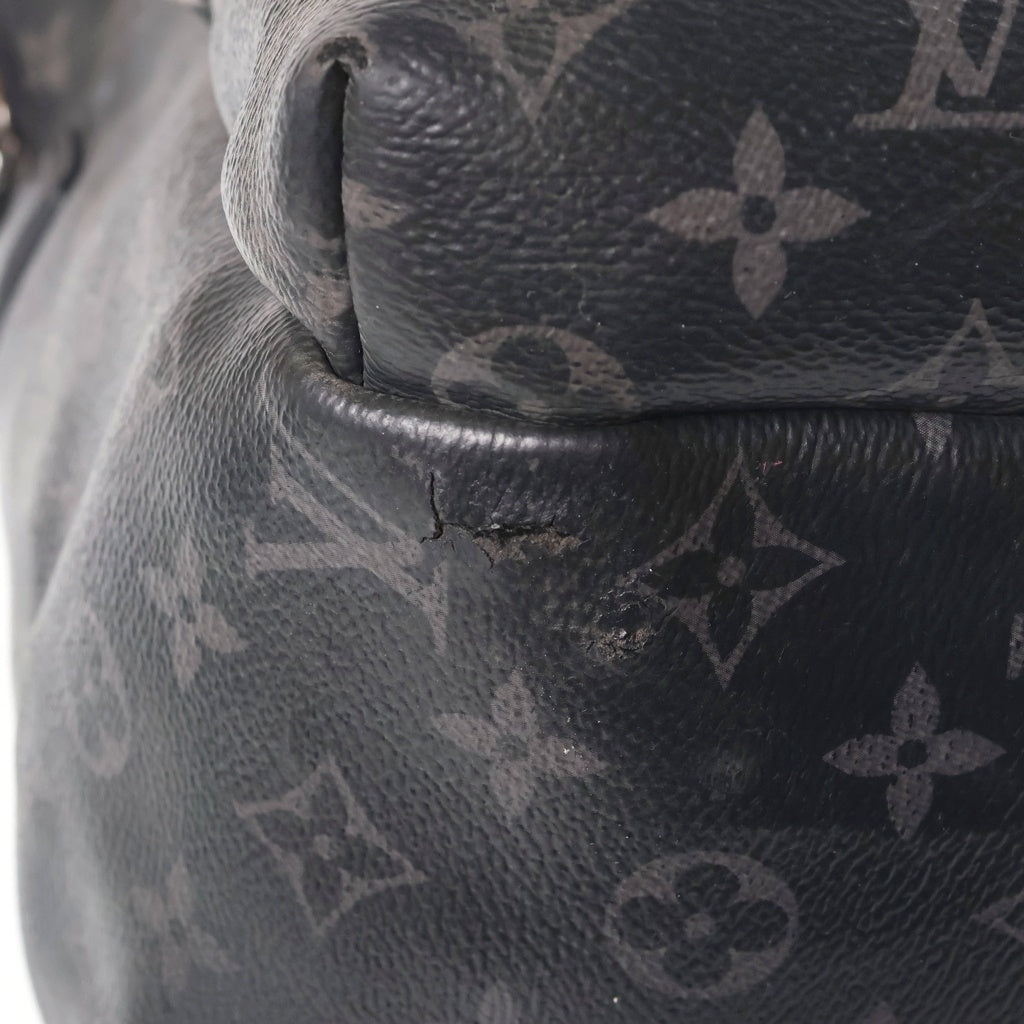 LOUIS VUITTON(ルイヴィトン) モノグラムエクリプス アポロバックパック リュックサック ブラック レザー×PVC M43186 シルバー金具 レディース