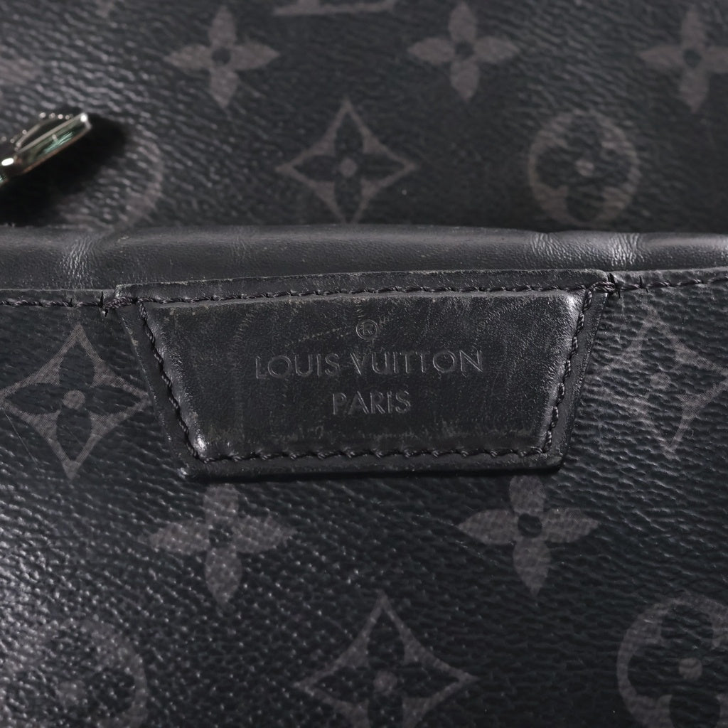 LOUIS VUITTON(ルイヴィトン) モノグラムエクリプス アポロバックパック リュックサック ブラック レザー×PVC M43186 シルバー金具 レディース