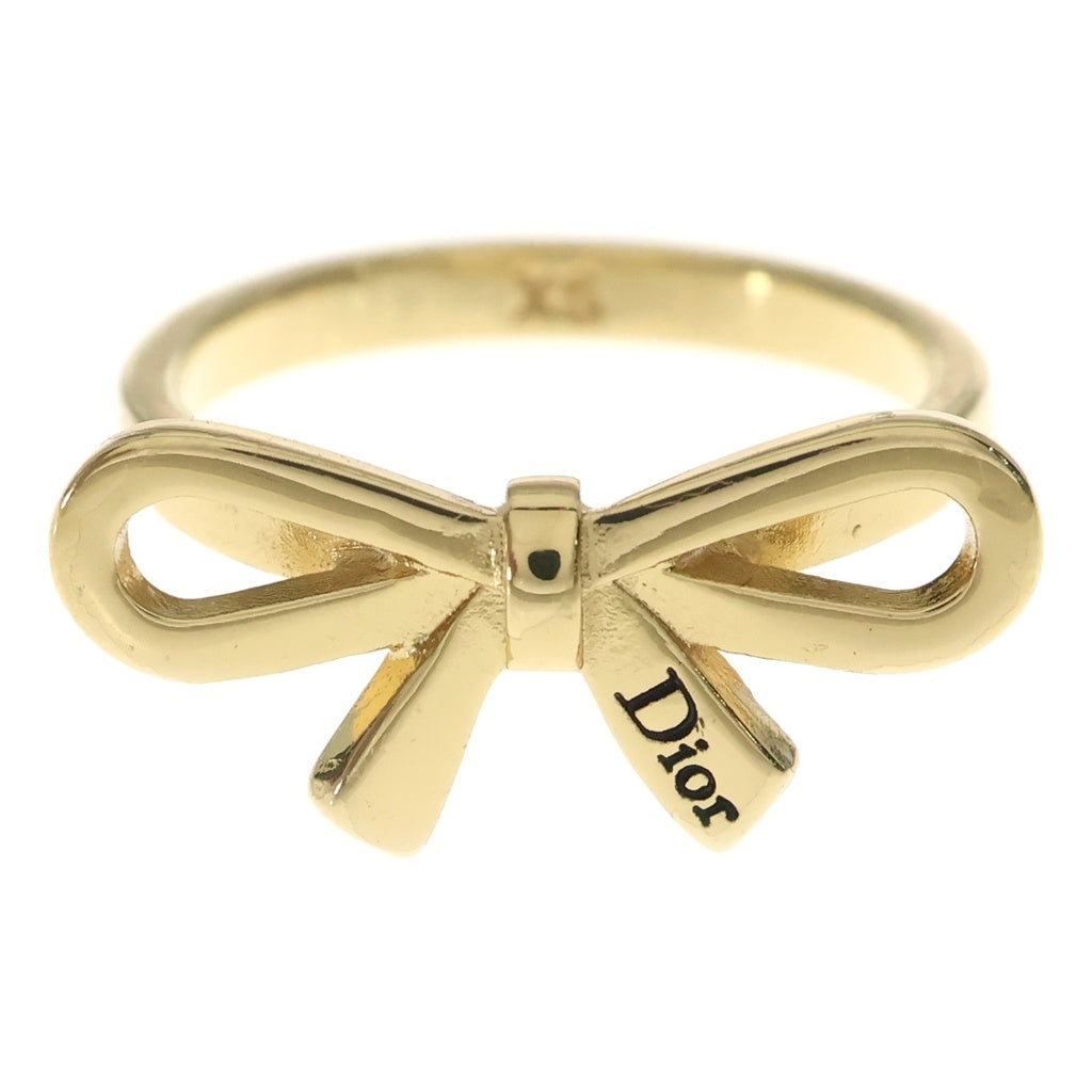 Christian Dior(クリスチャンディオール) ロゴ リボン リング 指輪 ゴールド レディース
