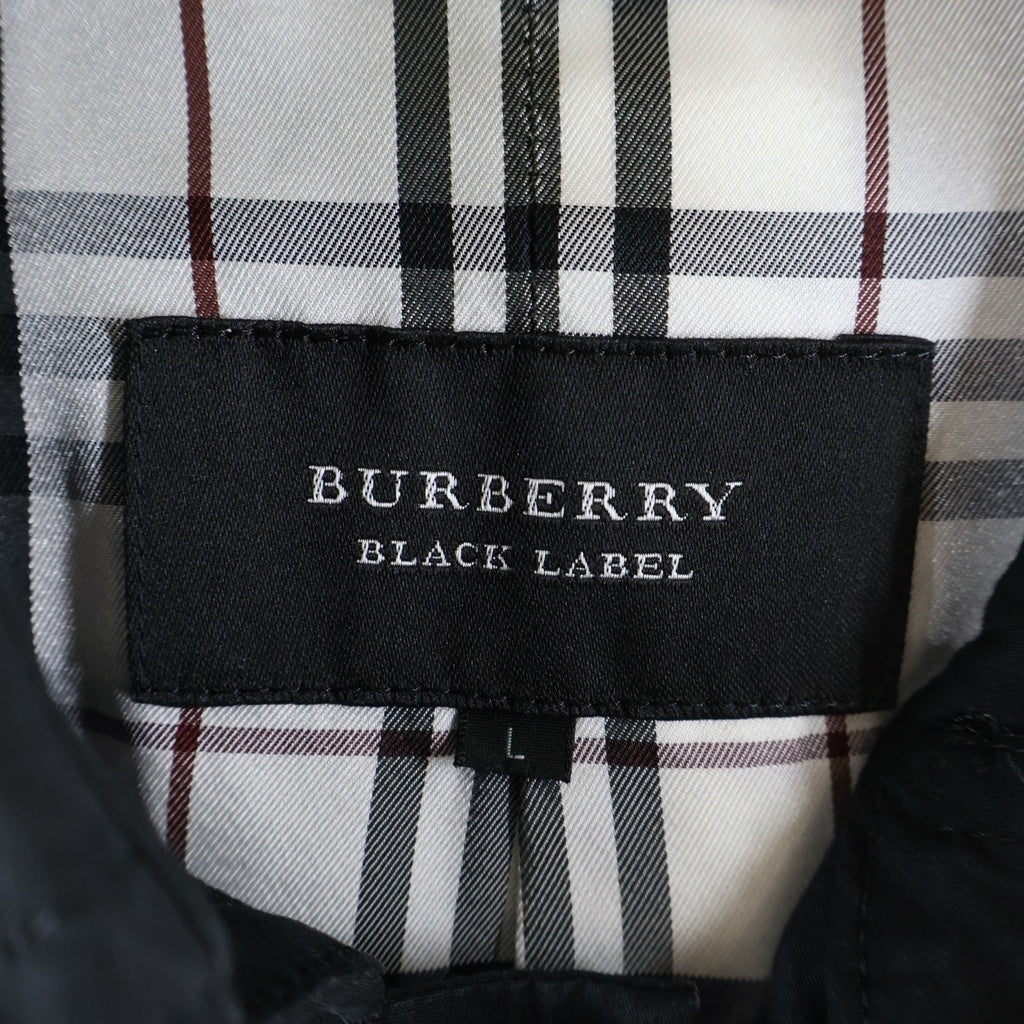 BURBERRY BLACK LABEL(バーバリー ブラックレーベル) サファリジャケット フロントポケット ブラック #L BMP25-219-09