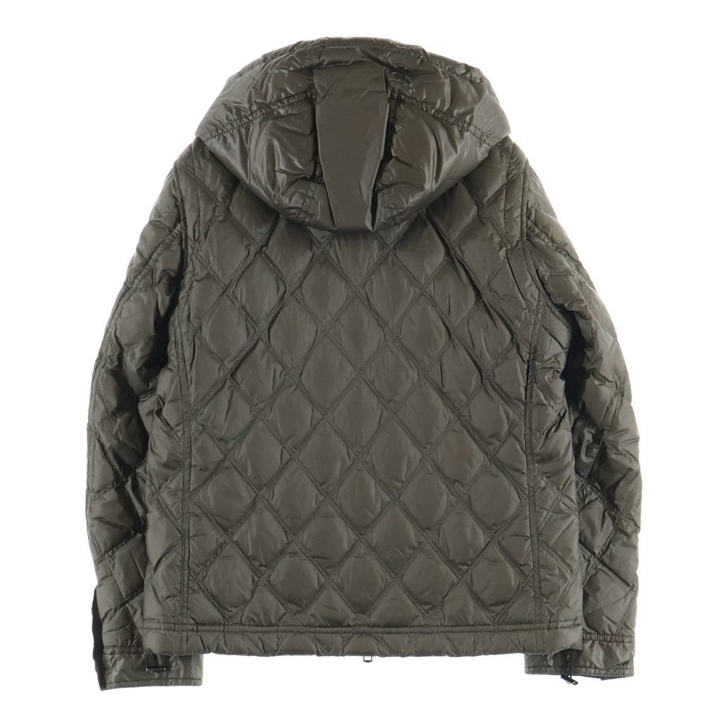 BURBERRY BLACK LABEL(バーバリー ブラックレーベル) フード付きキルティング ナイロンダウンジャケット カーキ #LL D1F16-815-78