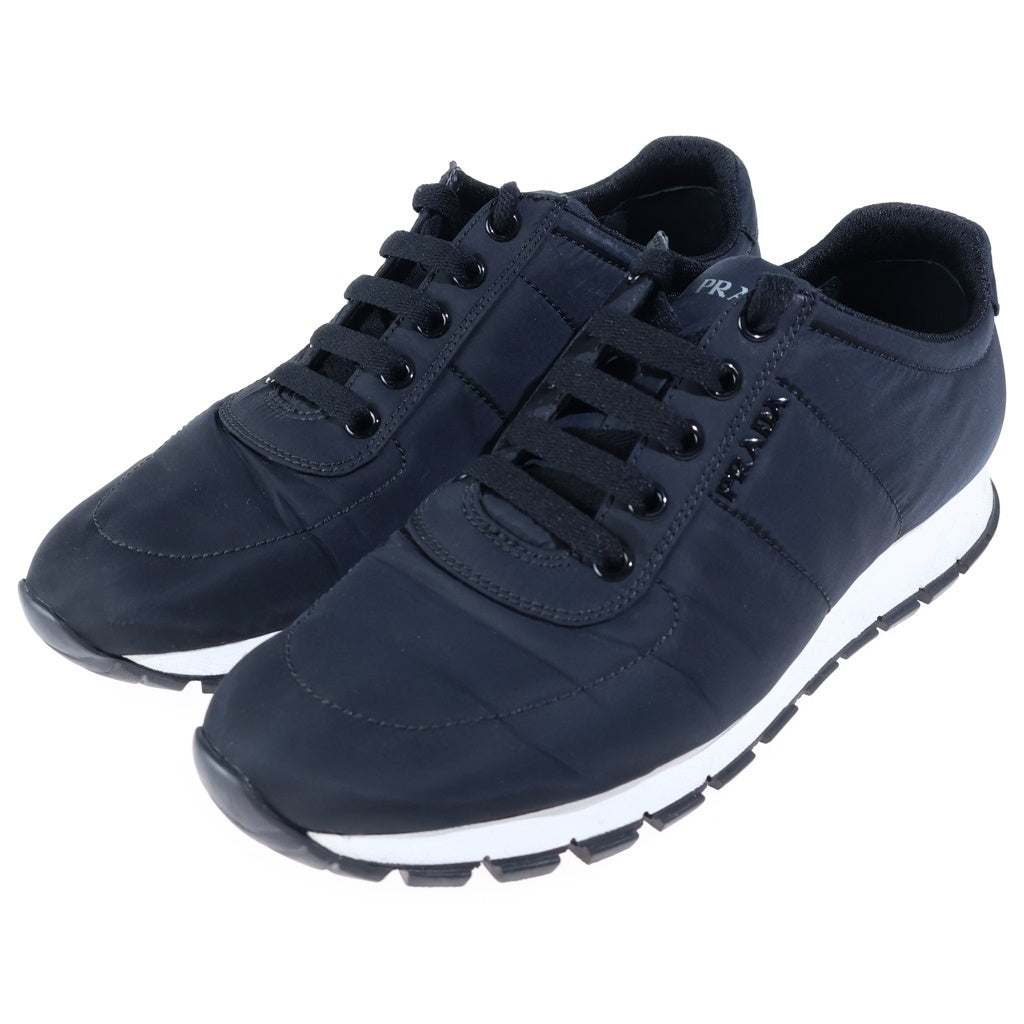 PRADA(プラダ) ローカットナイロンスニーカー シューズ ブラック #38 3E6386 レディース