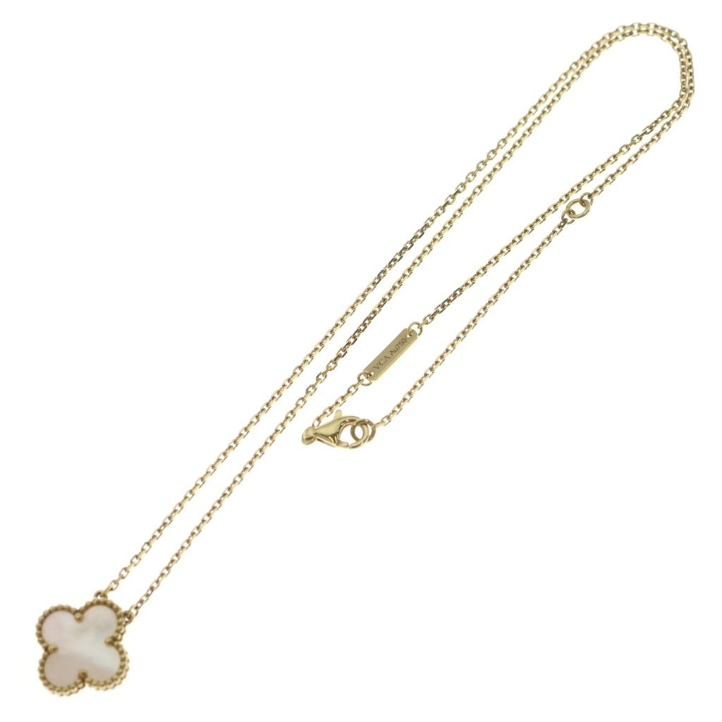 Van Cleef & Arpels(ヴァンクリーフアンドアーペル) ヴィンテージアルハンブラ マザーオブパール ネックレス K18YG イエローゴールド VCARA45900 レディース