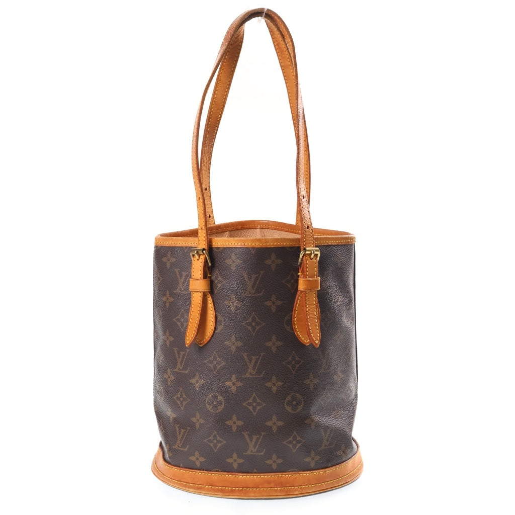 LOUIS VUITTON(ルイヴィトン) モノグラム バケットPM PVC レザー ハンドバッグ ブラウン M42238 レディース
