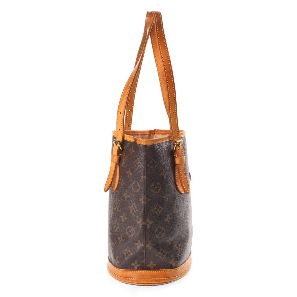 LOUIS VUITTON(ルイヴィトン) モノグラム バケットPM PVC レザー ハンドバッグ ブラウン M42238 レディース