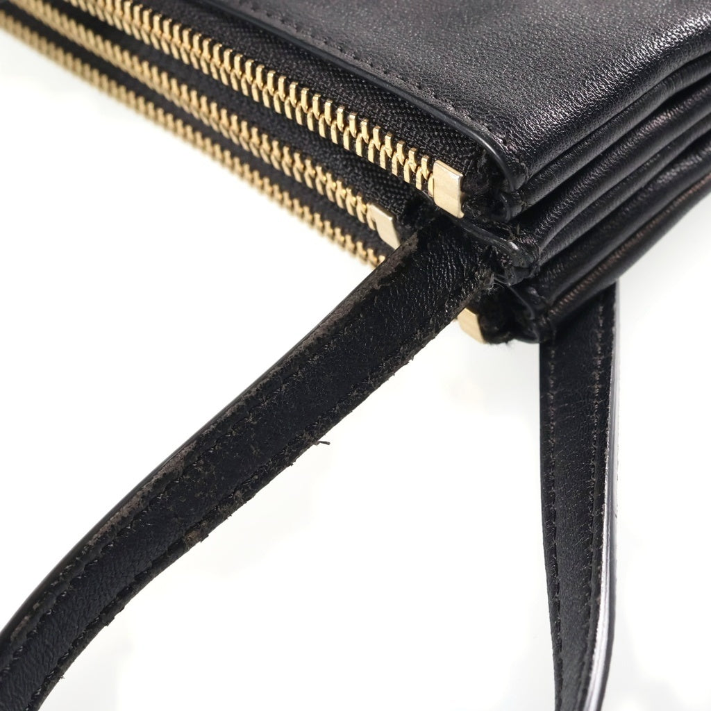 CELINE(セリーヌ) トリオ スモール ショルダーバッグ ブラック レザー