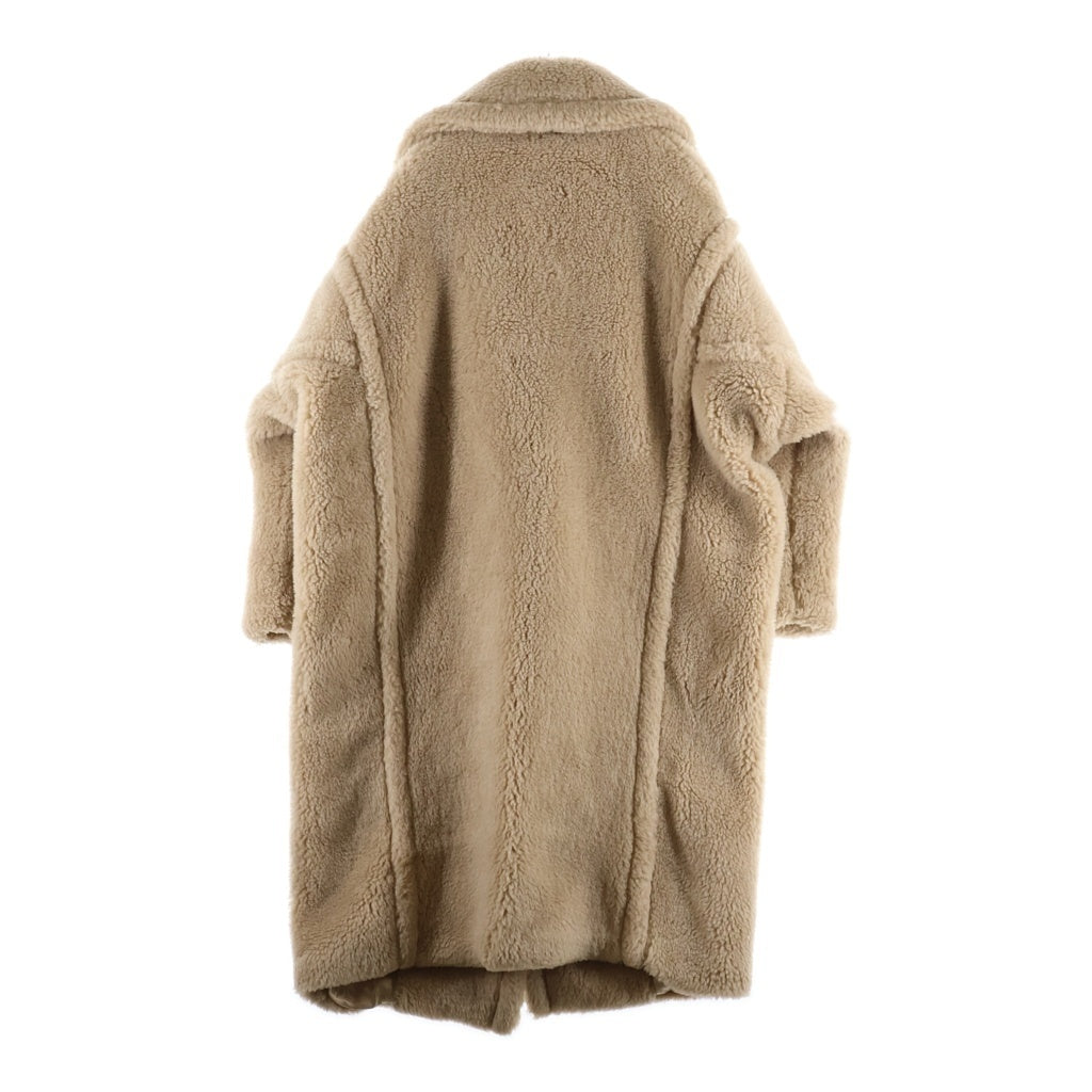 Max Mara(マックスマーラ) テディベアロングコート アルパカボアコート ベージュ ウール #XS レディース