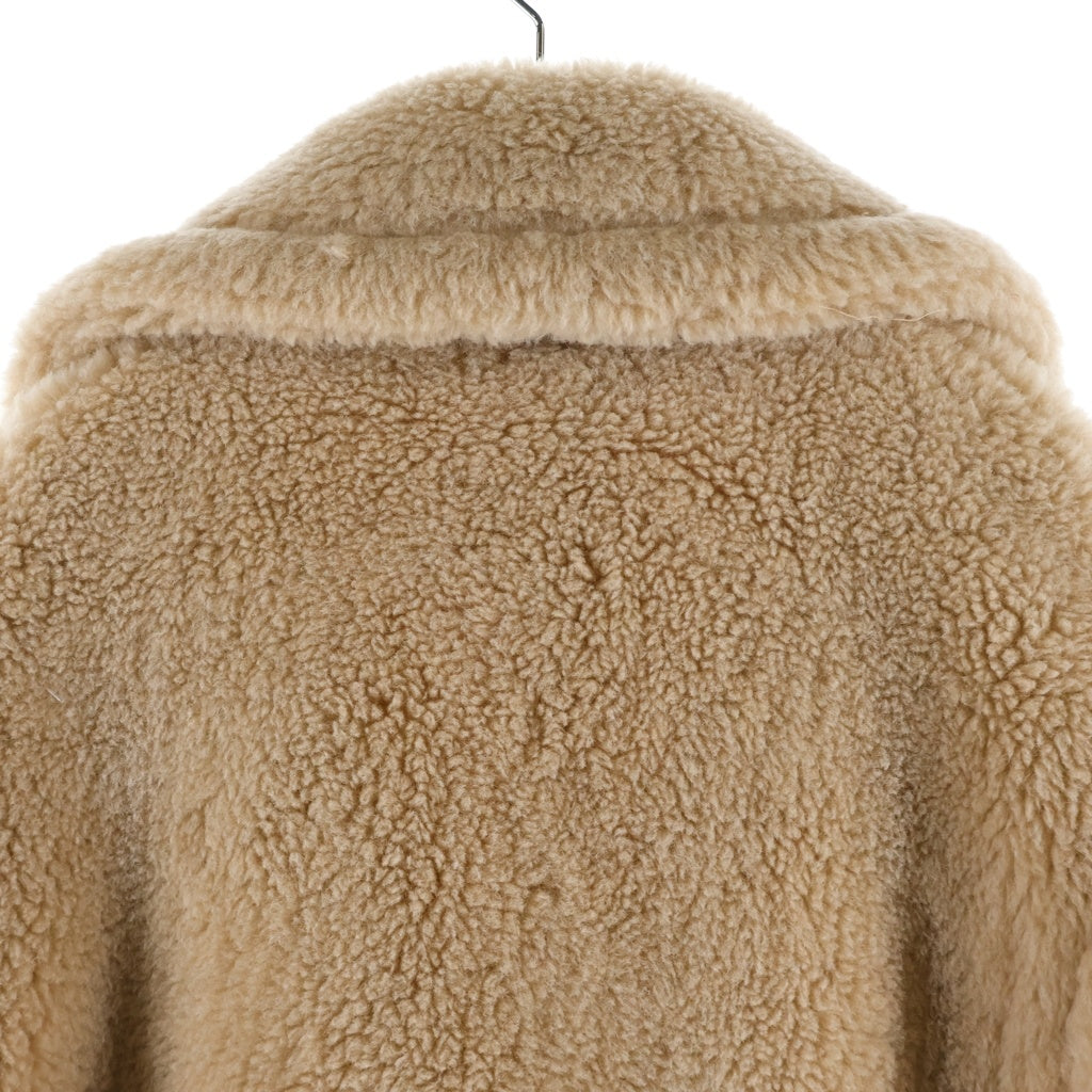 Max Mara(マックスマーラ) テディベアロングコート アルパカボアコート ベージュ ウール #XS レディース