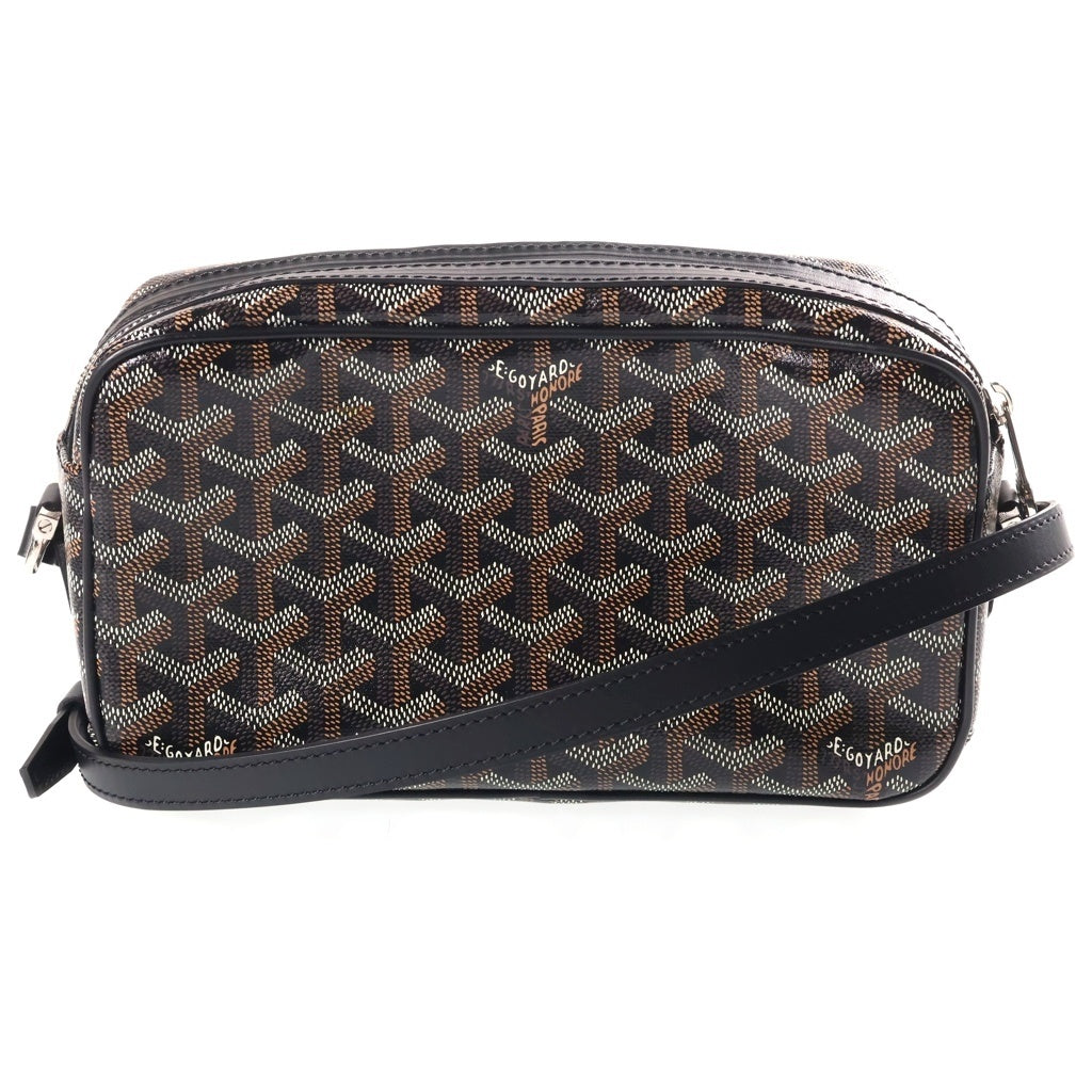 GOYARD(ゴヤール) カップヴェールPM ショルダーバッグ ブラック レザー×PVC シルバー金具 レディース