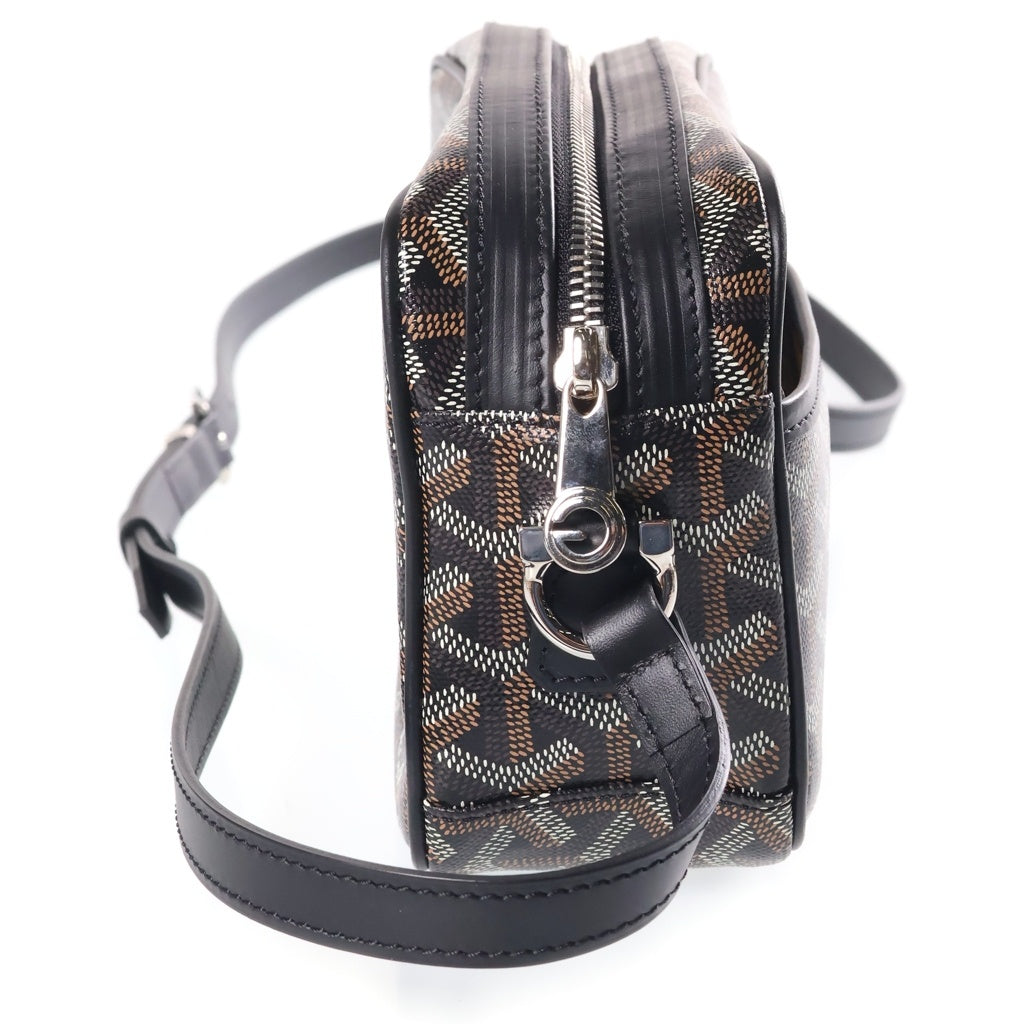 GOYARD(ゴヤール) カップヴェールPM ショルダーバッグ ブラック レザー×PVC シルバー金具 レディース