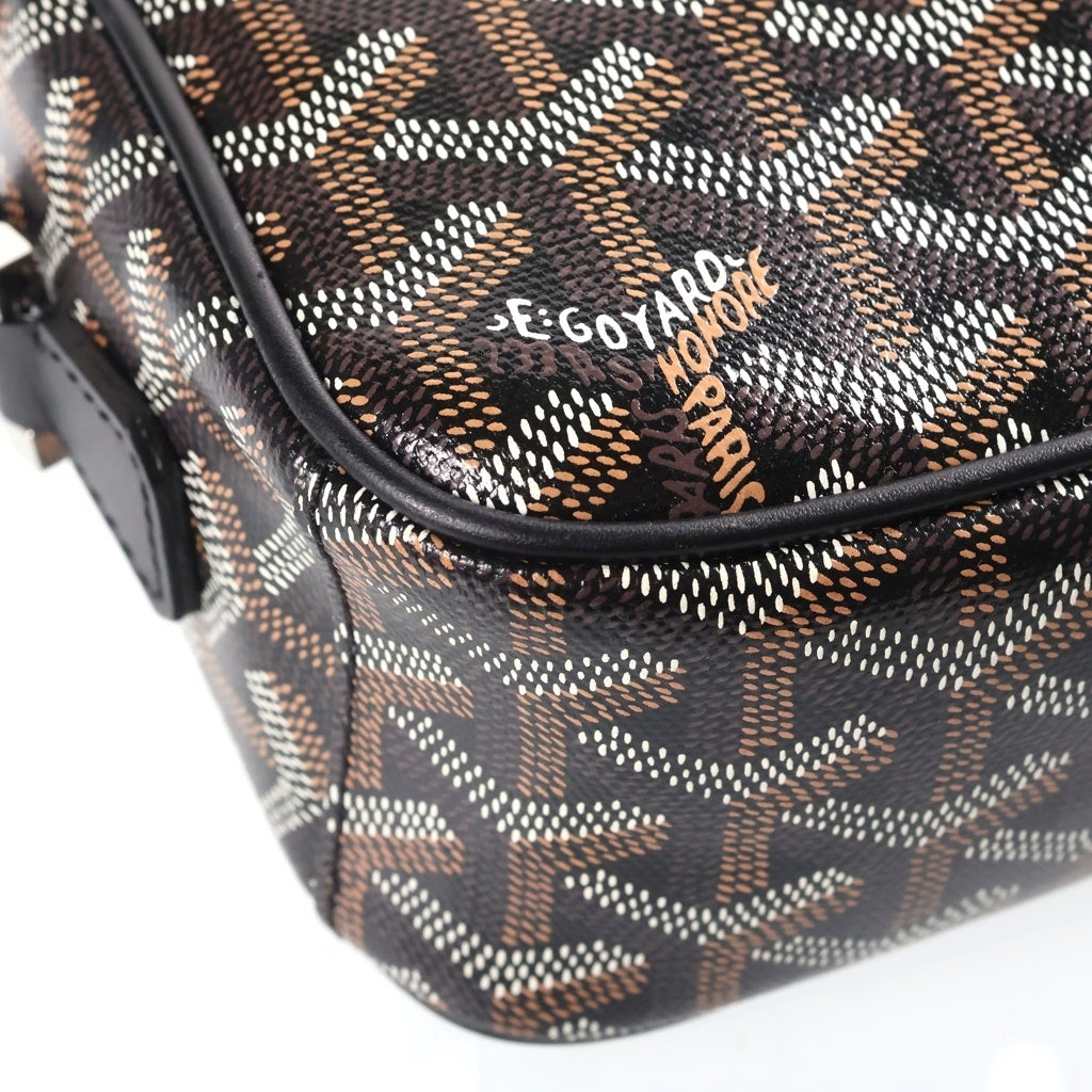 GOYARD(ゴヤール) カップヴェールPM ショルダーバッグ ブラック レザー×PVC シルバー金具 レディース