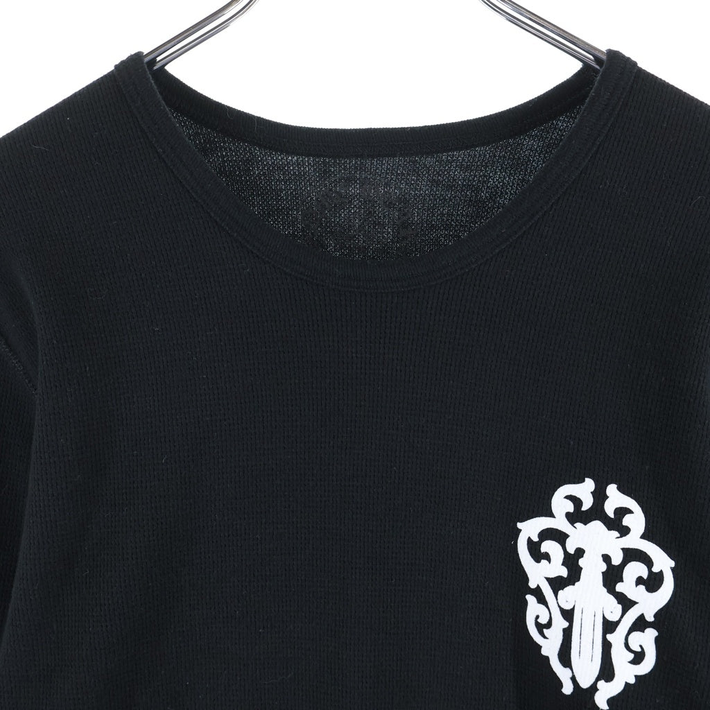 CHROME HEARTS(クロムハーツ) ×Deadly Doll サーマル プリント 長袖Tシャツ ロングスリーブカットソー ブラック #M レディース
