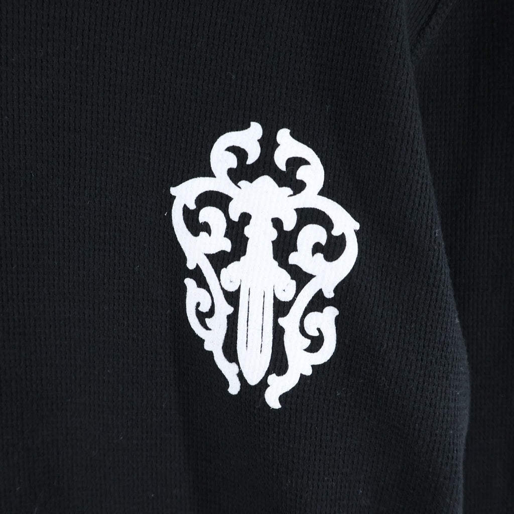 CHROME HEARTS(クロムハーツ) ×Deadly Doll サーマル プリント 長袖Tシャツ ロングスリーブカットソー ブラック #M レディース