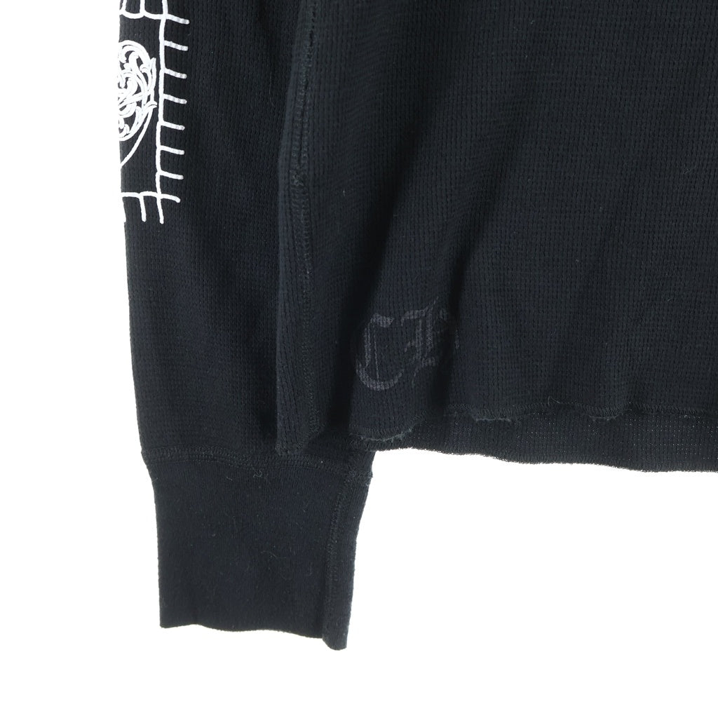 CHROME HEARTS(クロムハーツ) ×Deadly Doll サーマル プリント 長袖Tシャツ ロングスリーブカットソー ブラック #M レディース
