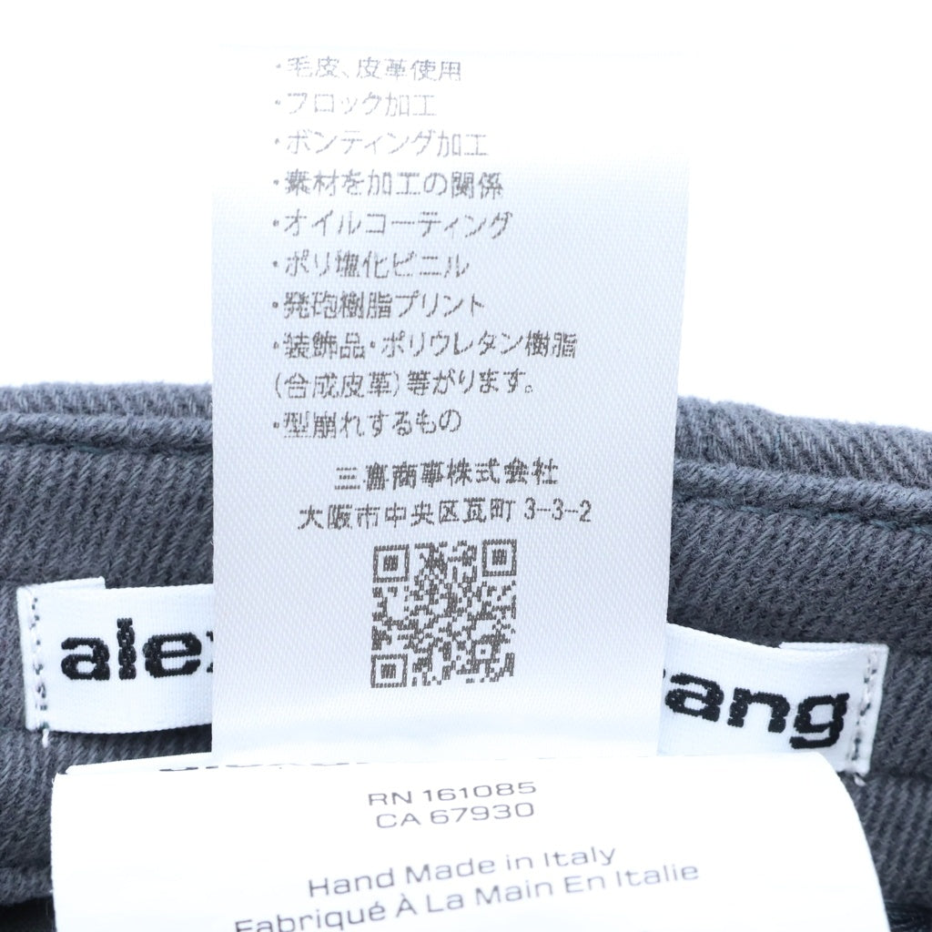 ALEXANDER WANG(アレキサンダーワン) ロゴ刺繍ダメージキャップ グレー #OS UWC1259022