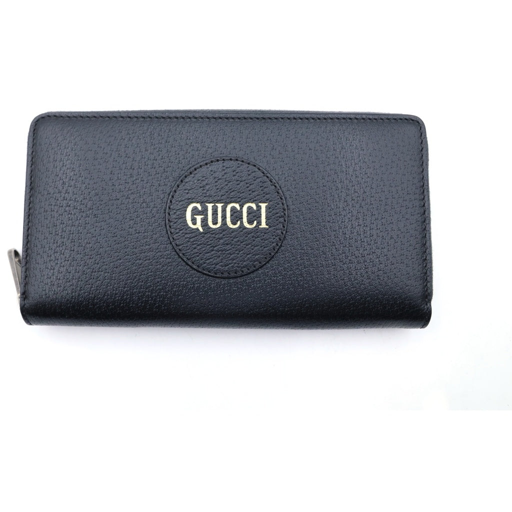 GUCCI(グッチ) ロゴ レトロスペクティブ ラウンドファスナー長財布 ブラック レザー 644102