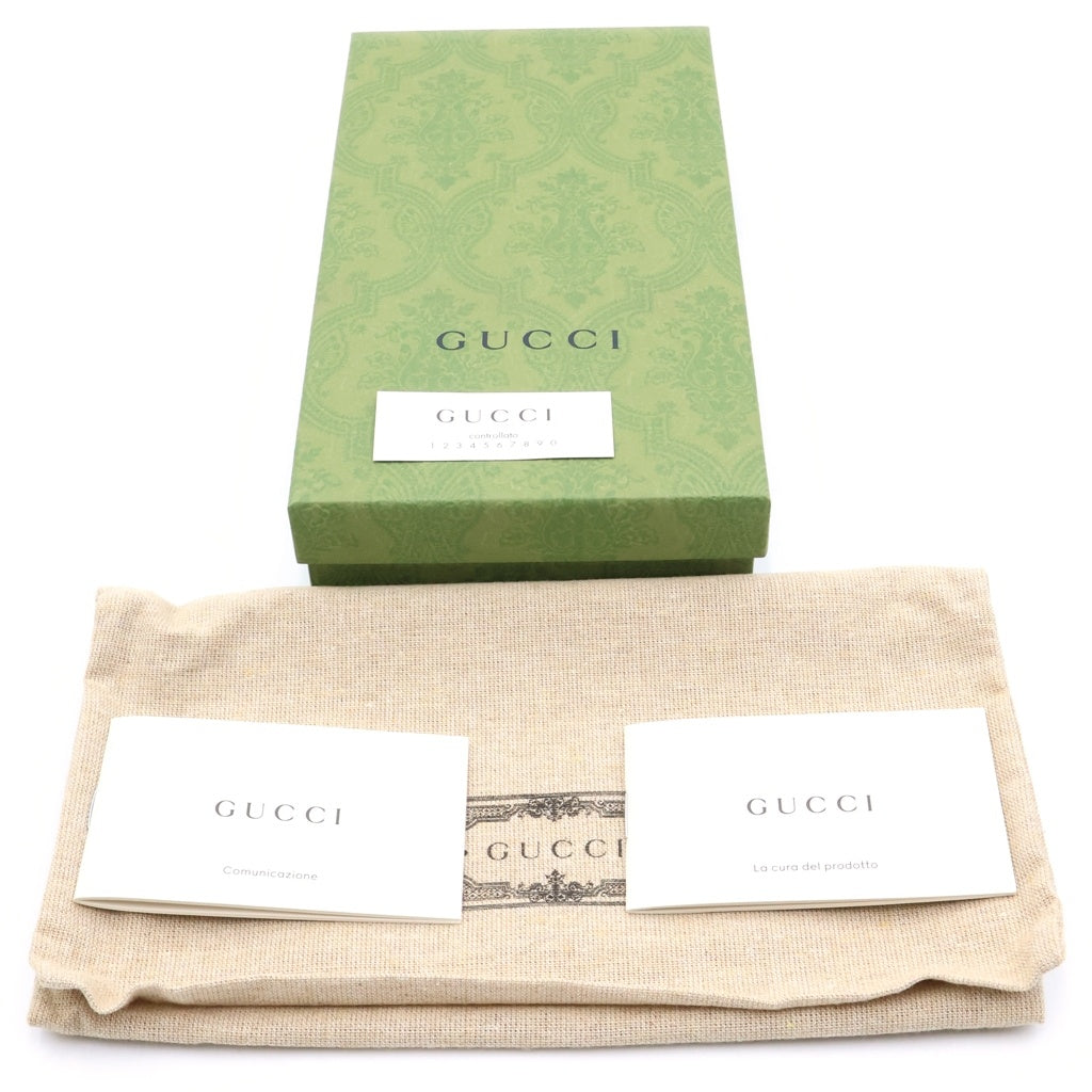 GUCCI(グッチ) ロゴ レトロスペクティブ ラウンドファスナー長財布 ブラック レザー 644102
