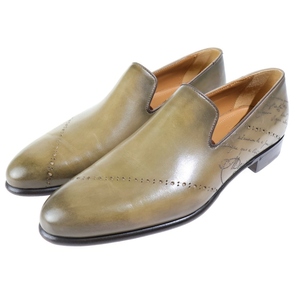 Berluti(ベルルッティ) カーシヴ ガレ スリッパ レザーローファー オリーブ