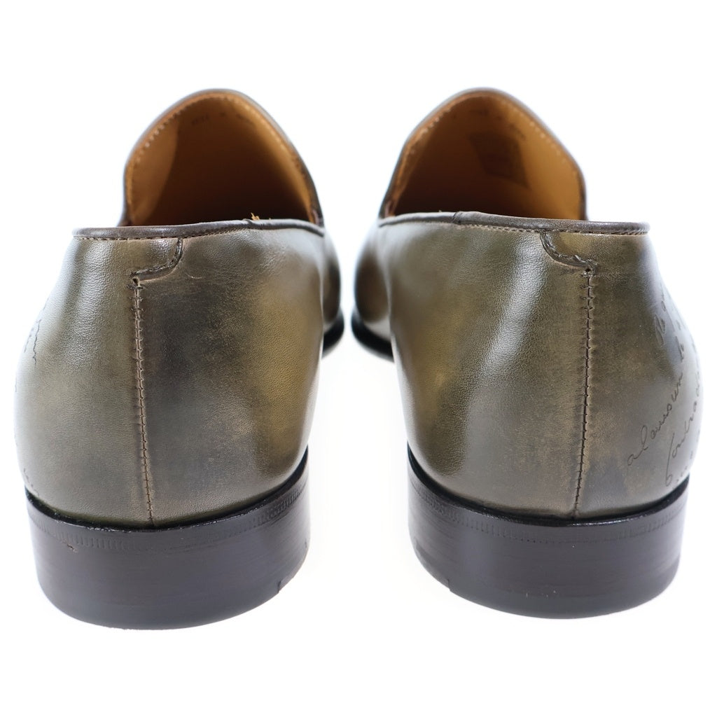 Berluti(ベルルッティ) カーシヴ ガレ スリッパ レザーローファー オリーブ