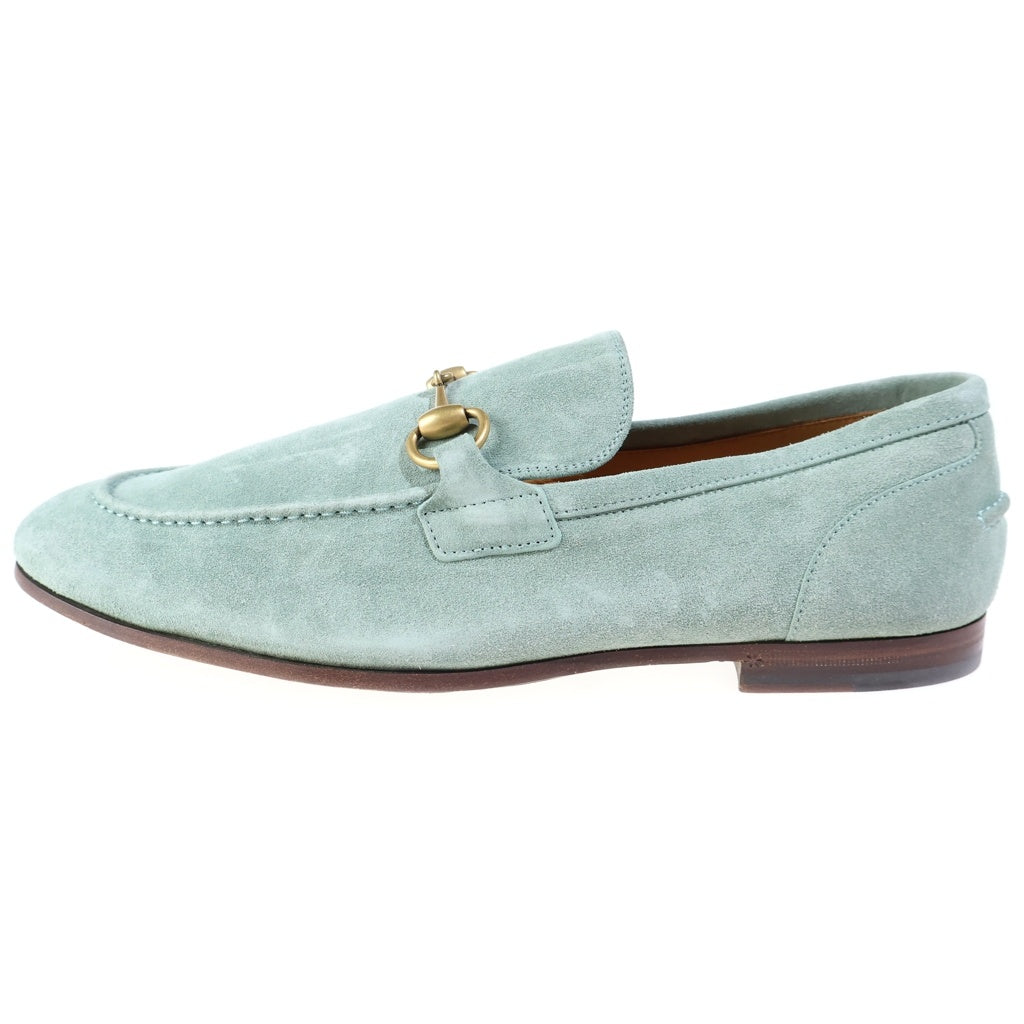GUCCI(グッチ) ホースビット スエードローファー グリーン スウェード