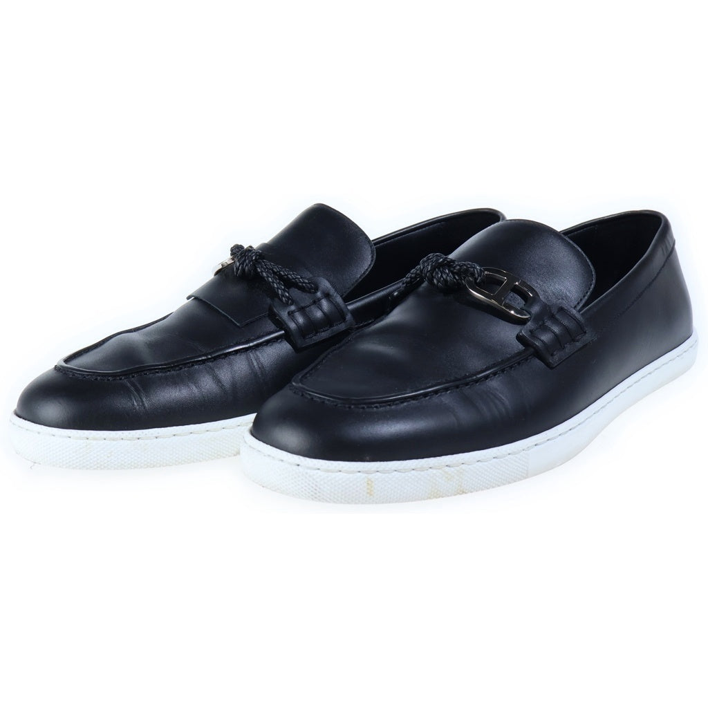 HERMES(エルメス) モカシン イグナシオ レザーデッキシューズ ローカットスニーカー #40.5