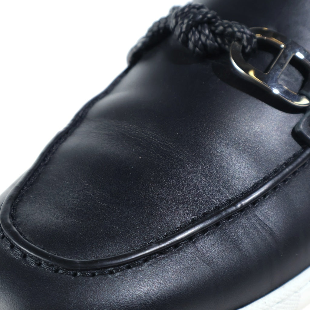 HERMES(エルメス) モカシン イグナシオ レザーデッキシューズ ローカットスニーカー #40.5