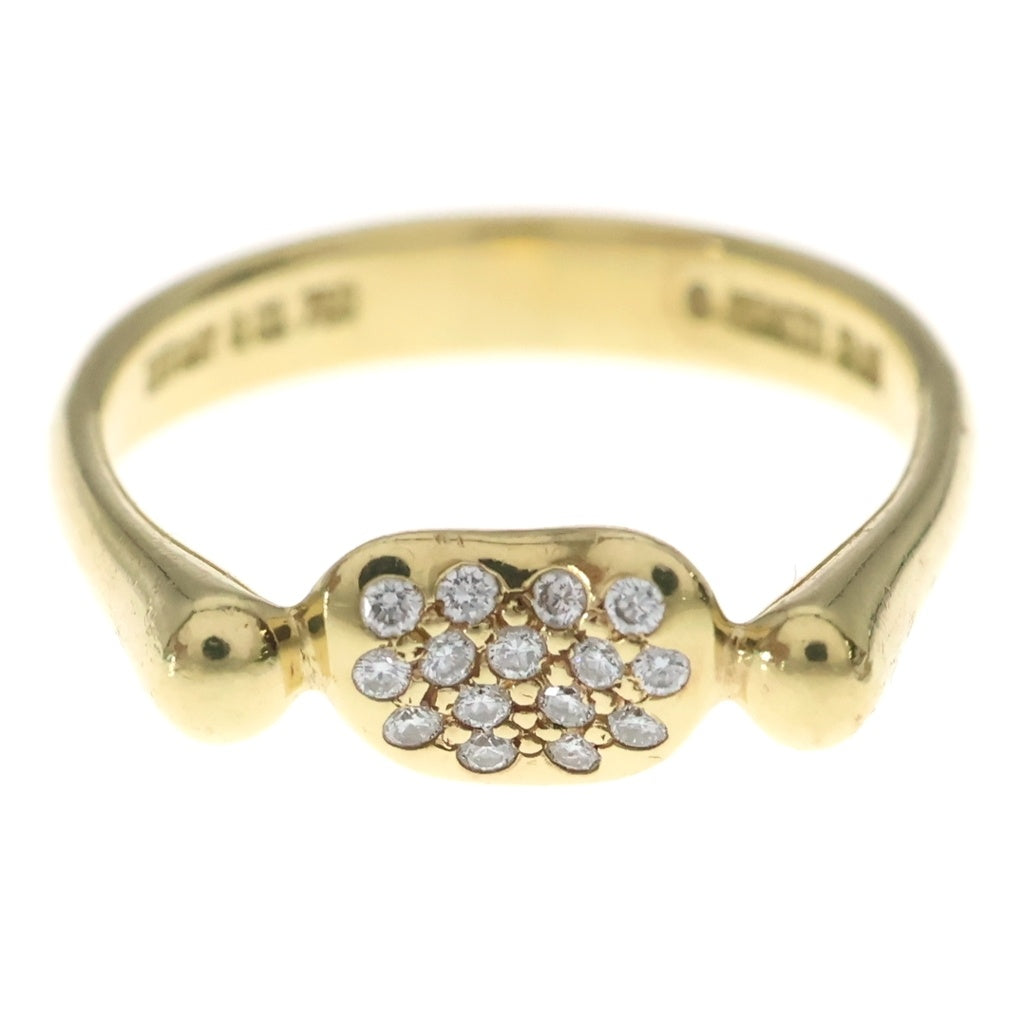 TIFFANY & Co.(ティファニー) エルサペレッティ ビーン ダイヤ リング パヴェ K18イエローゴールド ゴールド レディース