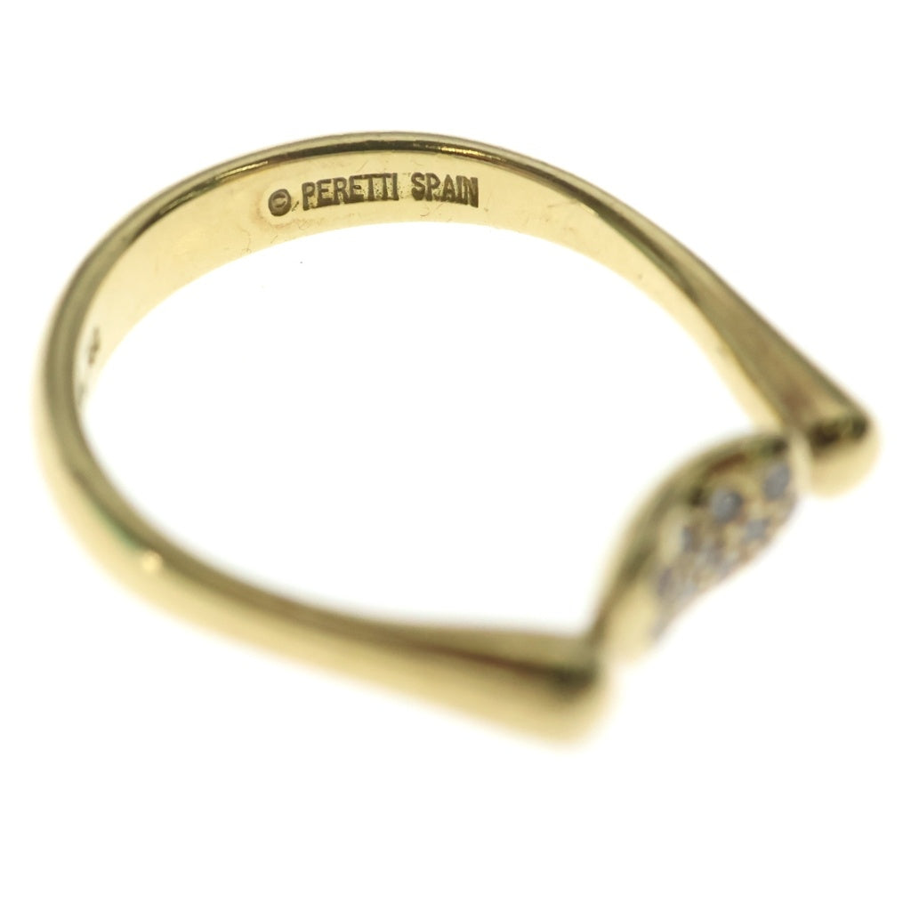 TIFFANY & Co.(ティファニー) エルサペレッティ ビーン ダイヤ リング パヴェ K18イエローゴールド ゴールド レディース
