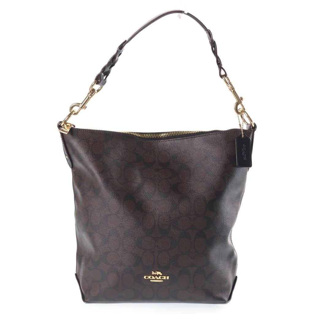 COACH(コーチ) アビー ダッフル ショルダーバック 2wayバック シグネチャー PVCレザー ブラウン F31477 レディース