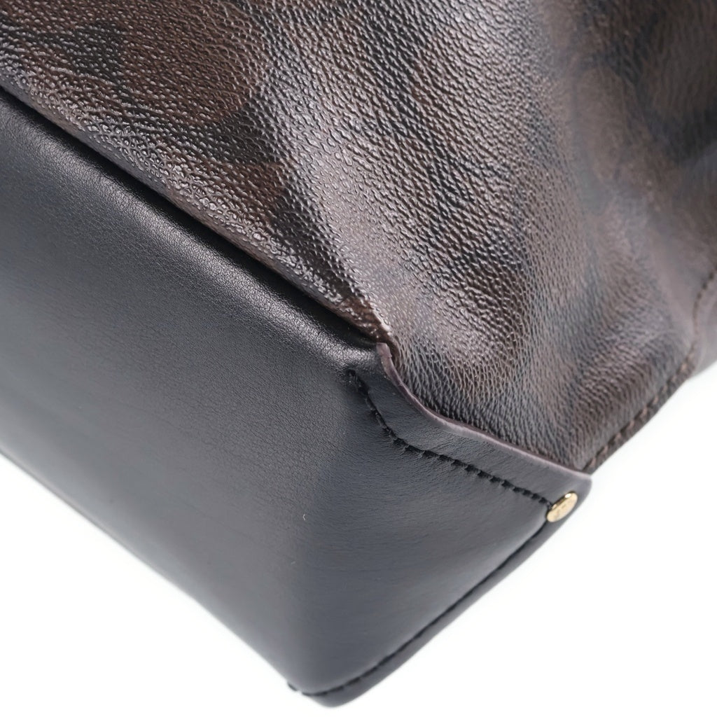 COACH(コーチ) アビー ダッフル ショルダーバック 2wayバック シグネチャー PVCレザー ブラウン F31477 レディース