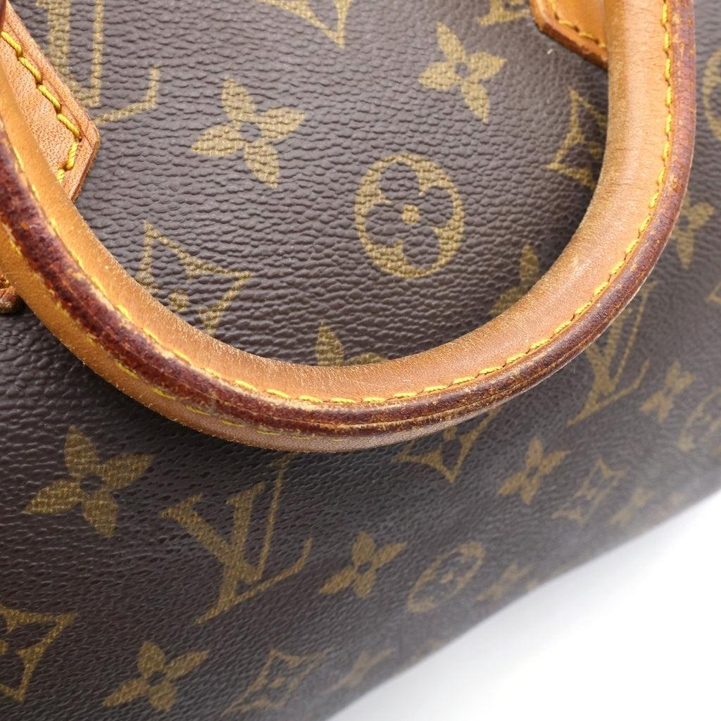 LOUIS VUITTON(ルイヴィトン) モノグラム スピーディー35 ハンドバッグ ボストンバッグ ブラウン レザー×PVC M41524 ゴールド金具 レディース