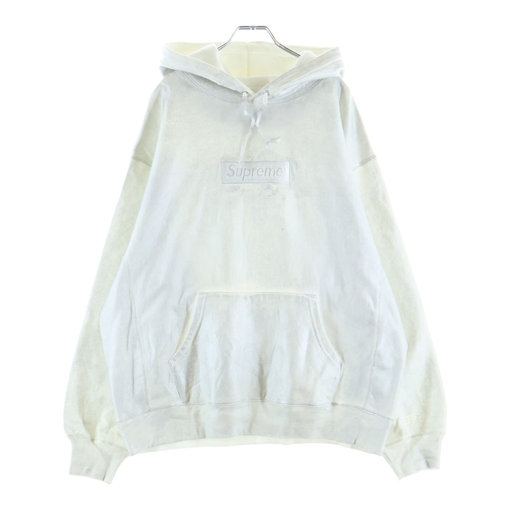 SUPREME(シュプリーム) 24SS ×MM6 Maison Margiela Foil Box Logo Hooded Sweatshirt エムエムシックス メゾンマルジェラ フォイル ボックスロゴ刺繍 プルオーバー スウェットパーカー