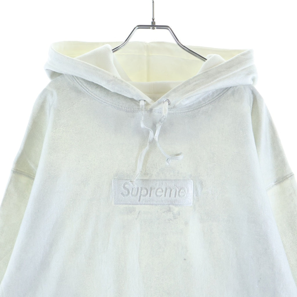 SUPREME(シュプリーム) 24SS ×MM6 Maison Margiela Foil Box Logo Hooded Sweatshirt エムエムシックス メゾンマルジェラ フォイル ボックスロゴ刺繍 プルオーバー スウェットパーカー
