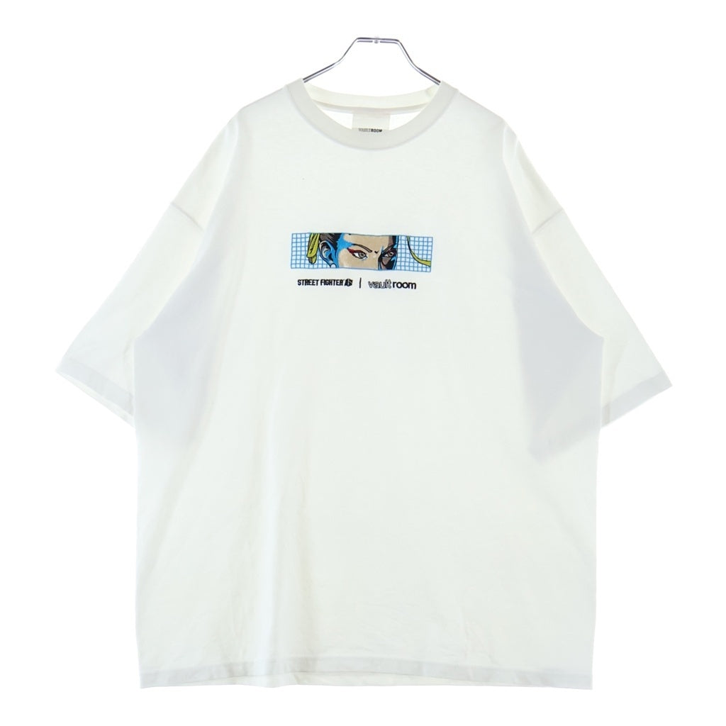 VAULTROOM(ボルトルーム) ×STREET FIGHTER 6 ストリートファイター6 春麗 刺繍 半袖Tシャツ カットソー ホワイト