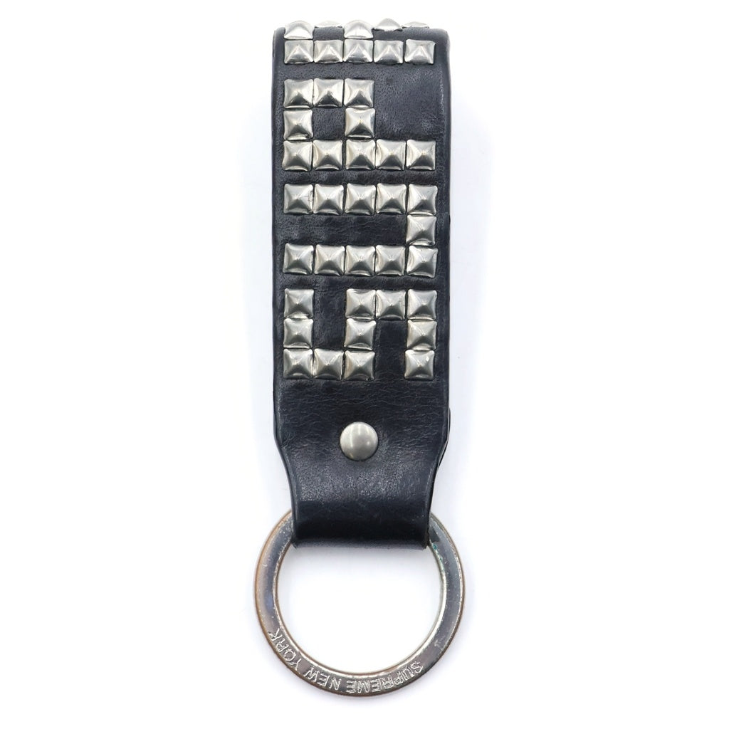 SUPREME(シュプリーム) 23SS ×HTC Hollywood Trading Company Studded Keychein スタッズ レザー キーチェーン キーホルダー ブラック