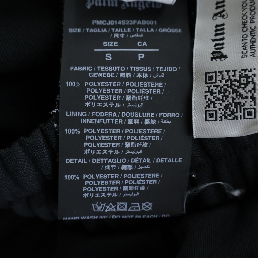 Palm Angels(パームエンジェルス) ルーズ エラスティック スウェット トラック ジョガー パンツ ブラック PMCJ014S23FAB001