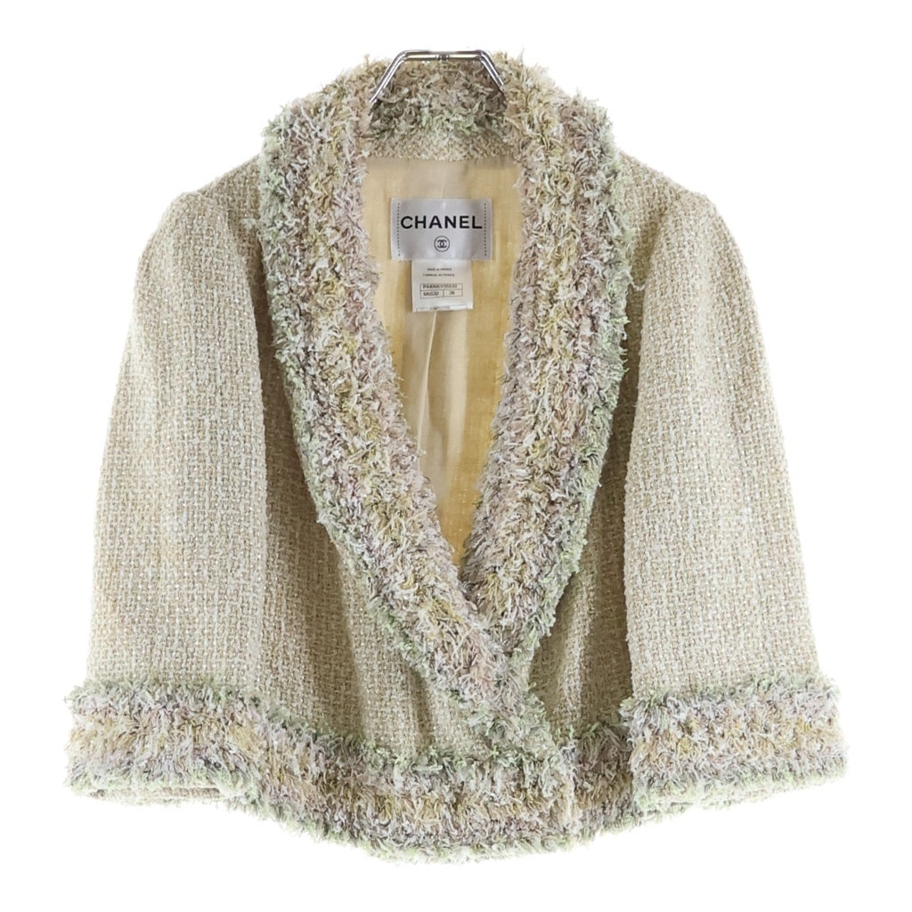 CHANEL(シャネル) ミドル丈 ツイードジャケット ベージュ #38 P44995V25533 レディース