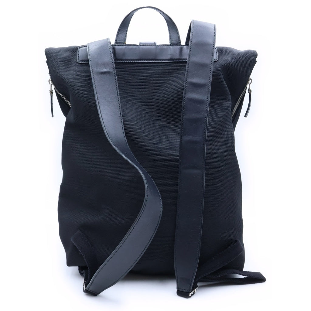 GUCCI(グッチ) シェリーライン バックパック リュックサック ブラック キャンバス×レザー 337075 シルバー金具