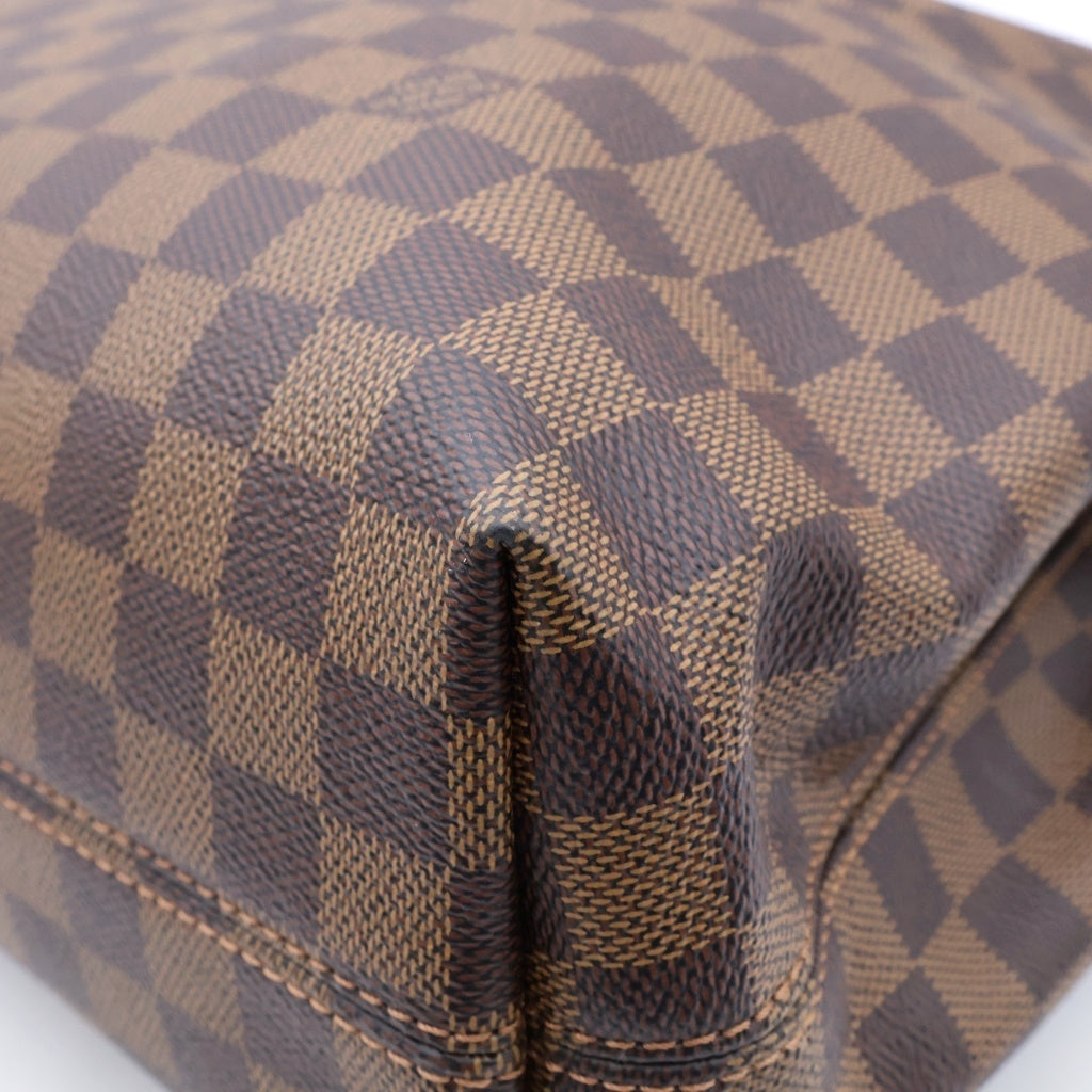 LOUIS VUITTON(ルイヴィトン) ダミエ グレースフルPM ワンショルダーバッグ ブラウン レザー×PVC N44044 ゴールド金具 レディース