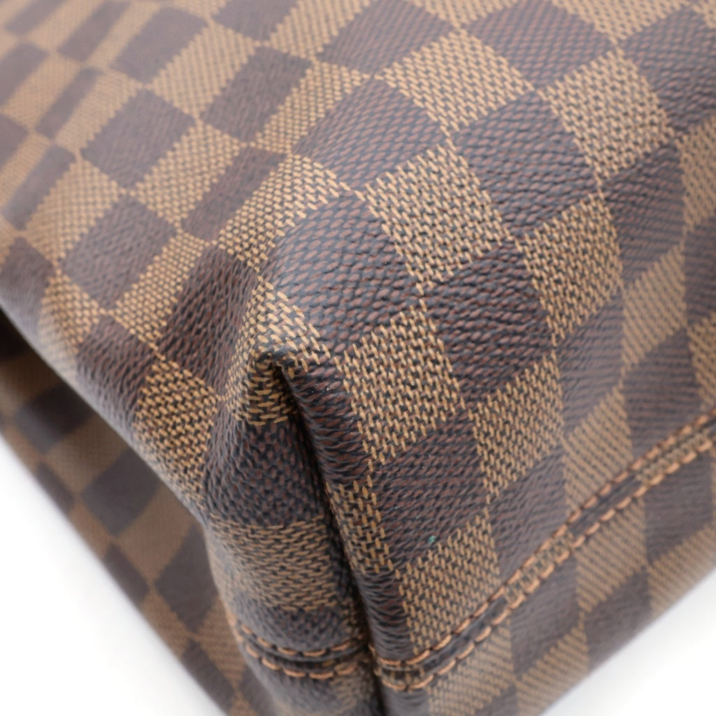 LOUIS VUITTON(ルイヴィトン) ダミエ グレースフルPM ワンショルダーバッグ ブラウン レザー×PVC N44044 ゴールド金具 レディース