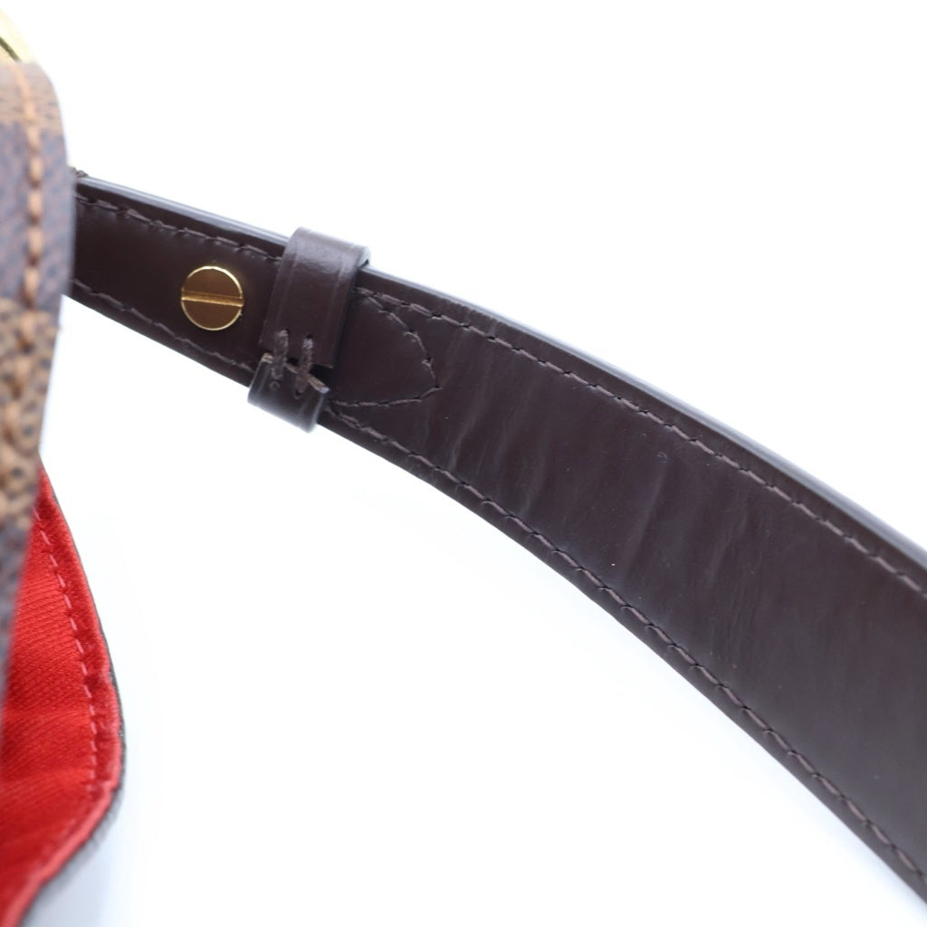 LOUIS VUITTON(ルイヴィトン) ダミエ グレースフルPM ワンショルダーバッグ ブラウン レザー×PVC N44044 ゴールド金具 レディース