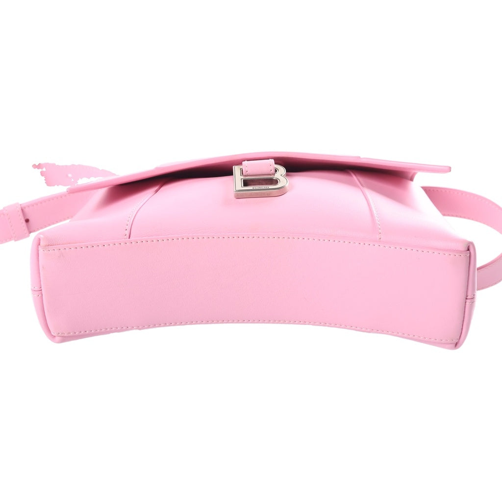 BALENCIAGA(バレンシアガ) ダウンタウンXS ショルダーバッグ ピンク レザー 671355 シルバー金具 レディース