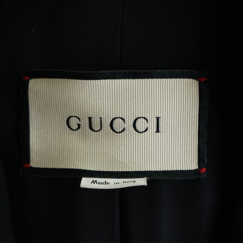 GUCCI(グッチ) ウールチェスターロングコート ブラック #36 455739 レディース