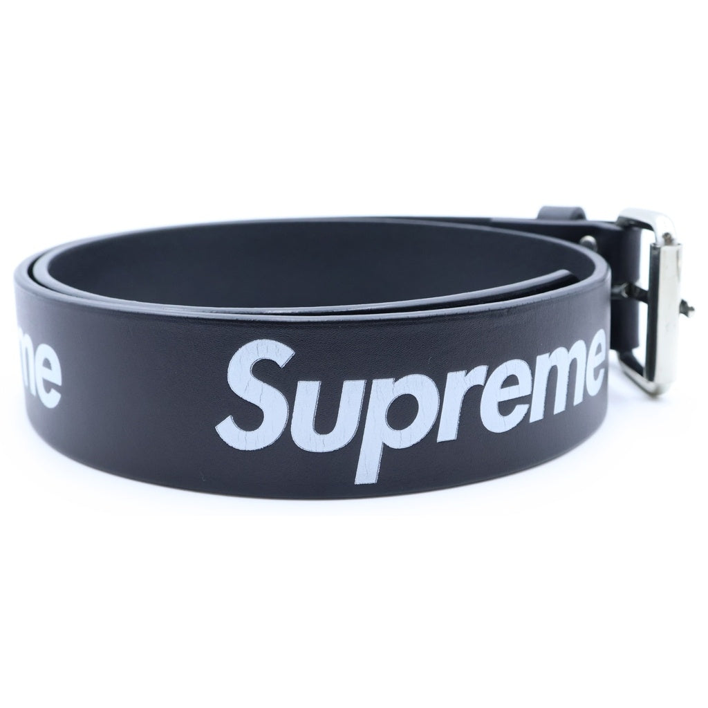 SUPREME(シュプリーム) 23SS Repeat Leather Belt リピート レザー ベルト ブラック