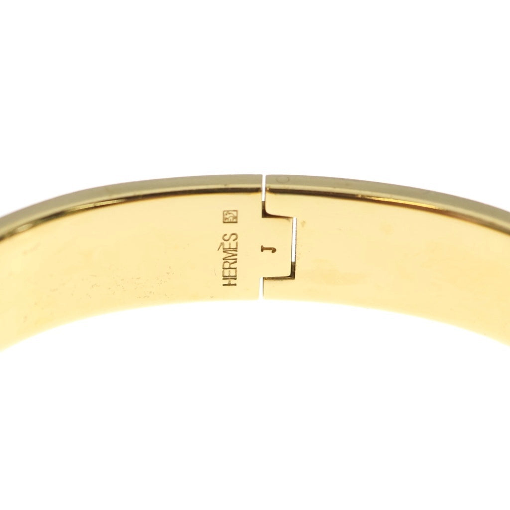 HERMES(エルメス) クリッククラックH PM バングル ブレスレット メタル ゴールド×ブラック レディース