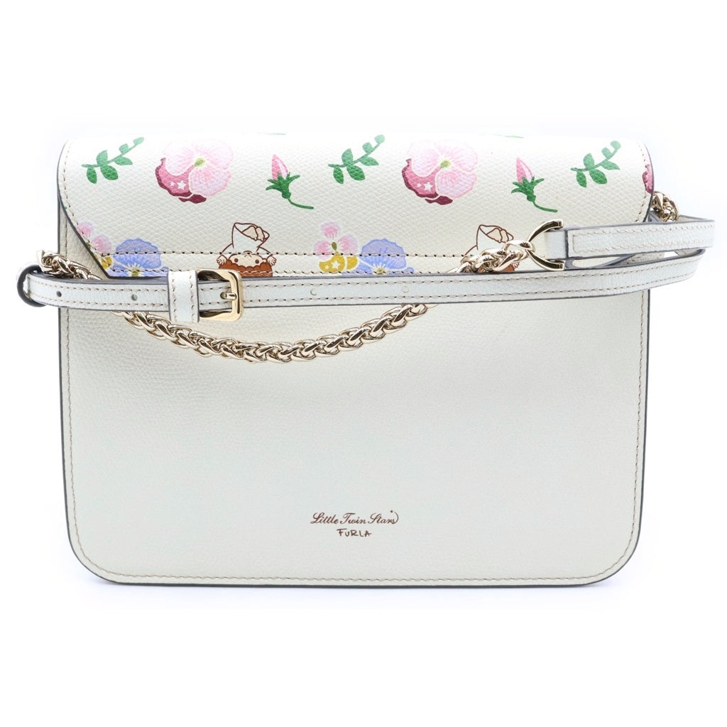 FURLA(フルラ) ×リトルツインスターズ キキララ メトロポリス 総柄プリント レザー チェーンショルダーバッグ アイボリー BFN8 ALT 1062551 レディース