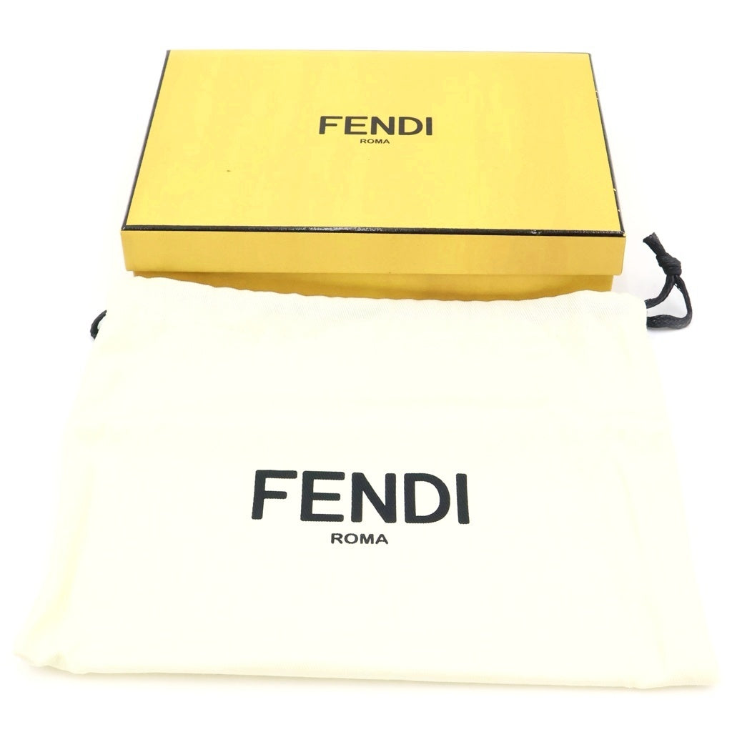 FENDI(フェンディ) ピーカブー ターンロック パイソンレザー ロングウォレット 長財布 シルバー金具 ベージュ 8M0377 レディース
