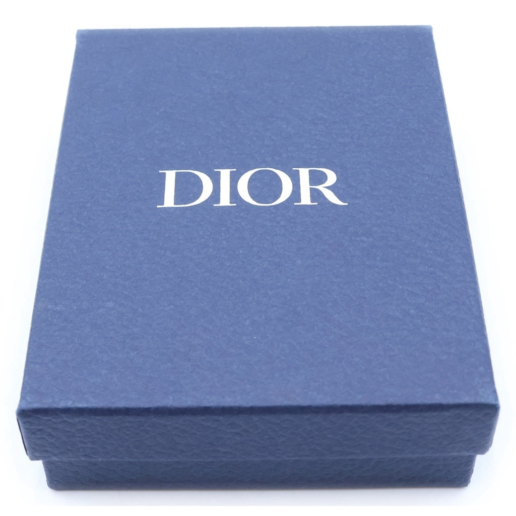 Christian Dior(クリスチャンディオール) オブリーク 二つ折り財布 コンパクトウォレット ブラック キャンバス×レザー 2OBBC027YSE